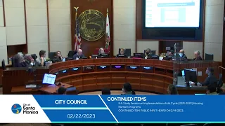 Santa Monica City Council Meeting February 22, 2023