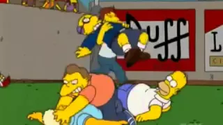 The Simpsons - The Bart of war fight
