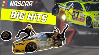Big Hits and Near Misses on Pit Road  | NASCAR compilation