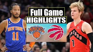 Toronto Raptors vs New York Knicks FULL GAME Highlights | Dec.12.01 |2023NBA Regular