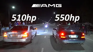 Битва около стоков 😃 MBenz W211 E55 550hp VS Subaru Legacy BP5 300hp