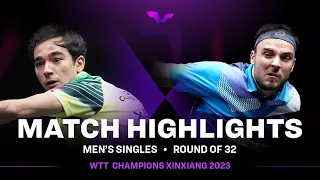 Hugo Calderano vs Simon Gauzy | MS R32 | WTT Champions Xinxiang 2023