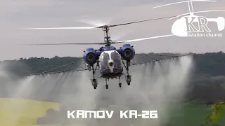 Kamov Ka-26 helicopter crop dusting near Tab, Hungary