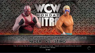 Sting Vs Vader WCW Heavyweight Championship Steel Cage Match!