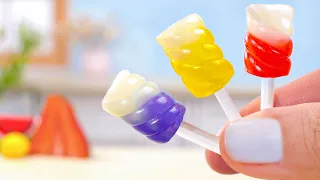 Sweet Miniature Fruit Lollipop Recipe | Wonderful Tiny Lollipop Candy Making | Tiny Lollipop Ideas