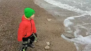 Я гуляю на берегу моря. Убегаю от волн. Стрельба по чайкам.