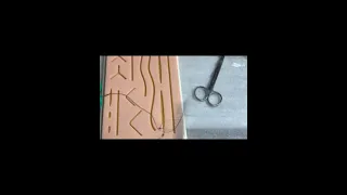 Simple interrupted suture pattern making