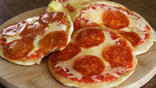 Pizza en sartén sin horno 🍕 ¡FÁCIL Y RÁPIDA! 😱