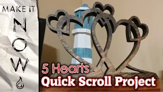 Easy 5 Heart Scroll Saw Project - Make It Now #1