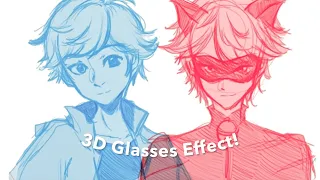 how to do 3D glasses effect on procreate