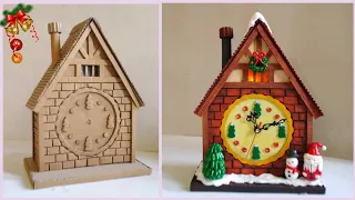 How To Make A DIY Cardboard Clock⏰ DIY Clock/Home Decor Cardboard Craft Idea