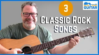 Learn 3 EASY Classic Rock Songs on Guitar - Just 5 Chords