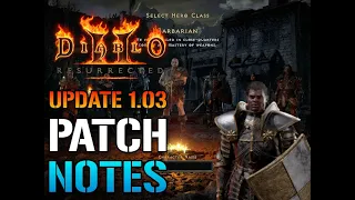 Diablo 2 Resurrected: Update 1.03 PATCH NOTES! Offline Characters Wipe Fixes & More (Patch Notes)