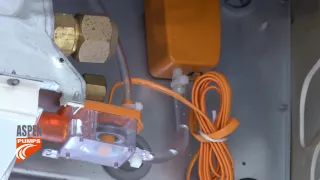 Install of mini orange pump on ceiling unit