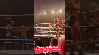 Young Fan Heckles Austin Theory at WWE Live Event