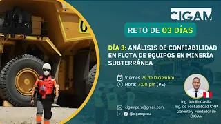 RETO 1: ANÁLISIS DE CONFIABILIDAD EN FLOTA DE EQUIPOS EN MINERÍA SUBTERRÁNEA