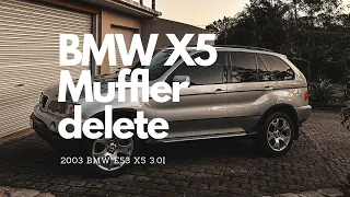 BMW X5 E53 3.0i Exhaust Muffler delete
