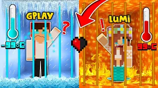 WIĘZIENIE LODOWE -99 STOPNI vs WIĘZIENIE PIEKIELNE +99 STOPNI W MINECRAFT?! GPLAY & LUMI