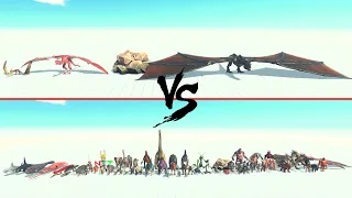 Flying Team Vs All Units ARBS | Animal Revolt Battle Simulator