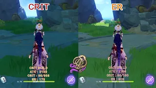 Raiden Shogun ( EI ) Crit Build vs ER Build Comparison