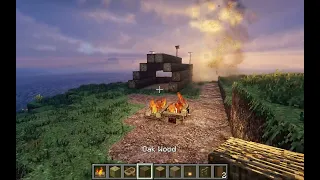 [Distant Horizons 1024 Chunks + Physics mod Pro] Building a Shelter in the Windy Sun set