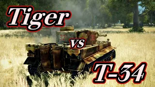 IL-2 Sturmovik: Great Battles Tiger Tanks vs T-34 Tanks