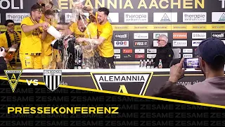 Pressekonferenz nach Alemannia Aachen - 1. FC Bocholt