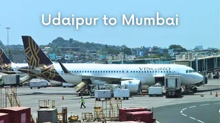 Vistara Udaipur to Mumbai flight | Airbus A320neo | Trip Report