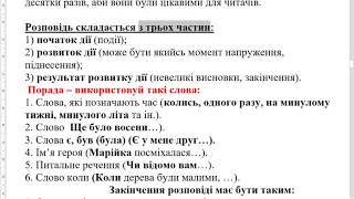 § 30 Письмовий твір-розповідь на основі власного досвіду в художньому стилі