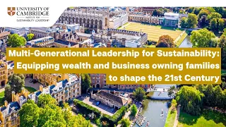 Multi-Generational Leadership for Sustainability Programme