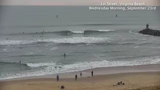 Hurricane Teddy Cam Rewinds: Virginia Beach vs. Kitty Hawk, Outer Banks on Sept. 23rd, 2020