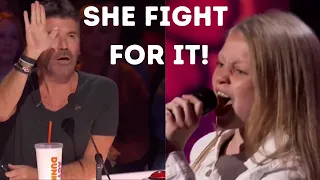 Ansley Burns AGT Auditions | This Little Girl PROVES HERSELF After Simon STOPS Her! Incredible!