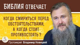 КОГДА СМИРИТЬСЯ ПЕРЕД ОБСТОЯТЕЛЬСТВАМИ, А КОГДА СТОИТ ПРОТИВОСТОЯТЬ ?  Протоиерей Владимир Новицкий