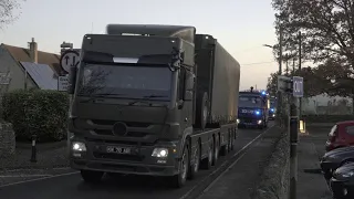 Nuclear convoy passes through an English village