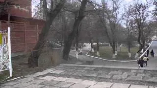 Тараз (Джамбул). Видео-панорама у спуска к Стадиону от Коммунистической.
