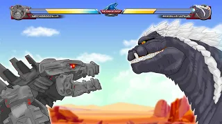 Mechagodzilla vs Godzilla Ultima with Healthbars | YaoKit Animations