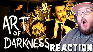 ART OF DARKNESS | Animated Bendy and the Ink Machine Song! By @TheStupendium REACTION!!!