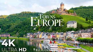 Charming Towns in Europe • 4K Relaxation Film • Beautiful Relaxing Music • 4k Video UltraHD