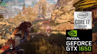 Horizon Zero Dawn GTX 1650 gameplay Windows 11 i7 10700F