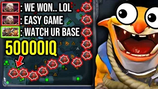 How real man play techies!! OMG 50000IQ EPIC Sh*t ONE SHOT THRONE SETUP FROM THE BASE!!!