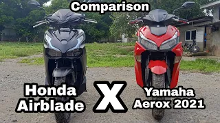 Honda Airblade x Yamaha Aerox 2021 looks and performance comparison