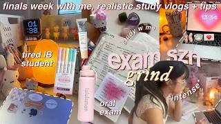 🧷✧˚🎀 full week STUDY VLOG *intense* | surviving finals, note taking +study tips (IB, highschool jr)