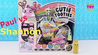 Paul vs Shannon Poopsie Cutie Tooties Surprise Challenge Blind Bag Toy Slime Opening | PSToyReviews