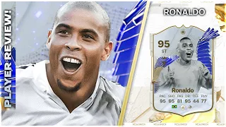 IS HE STILL USABLE DURING TOTS???!!! TOTY ICON 95 RATED RONALDO R9 PLAYER REVIEW - EA FC24