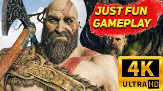 God Of War PC Just Fun Gameplay 4K 60 FPS ULTRA-Kratos on PC is Really Good