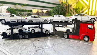 Diecast Mercedes Benz Actros car transporter 1:43 Scale & white Diecast Review