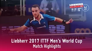 2017 Men's World Cup Highlights I Jun Mizutani vs Simon Gauzy (1/4)