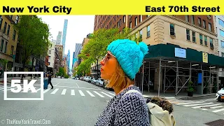 【5K】New York City | Walking tour Upper East Side | 70th Street | Manhattan | 2022