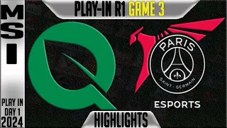 FLY vs PSG Highlights Game 3 | MSI 2024 Play Ins Round 1 | FlyQuest vs PSG Talon G3