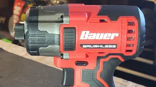 New Bauer BRUSHLESS CORDLESS 20v 3-speed 1/4" IMPACT DRIVER #bauer #diy #hex #harborfreight